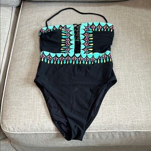 Women’s Trina Turk One Piece Swimsuit - Black with Colorful Accents